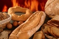 Bread still life with varied shapes Royalty Free Stock Photo