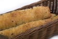 Bread stix in basket Royalty Free Stock Photo
