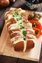 Bread stuffed with cheese Royalty Free Stock Photo