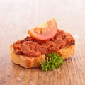 Bread and tapenade Royalty Free Stock Photo
