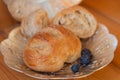 Bread texture close up. Fresh bread bun background close-up shoot. Royalty Free Stock Photo