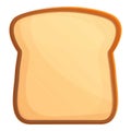 Bread toast icon, cartoon style