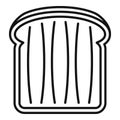 Bread toast icon, outline style