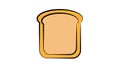 Bread toast for sandwich piece of roasted crouton. Lunch, dinner, breakfast snack. Isolated white background. EPS10 vector