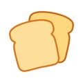 Bread toast for sandwich. Slices of toast. Breakfast. Vector illustration