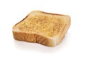 Bread toast slice with butter isolated