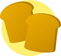 Bread toast slices illustration
