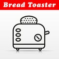 Bread toaster black line icon