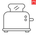 Bread toaster line icon