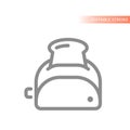 Bread toaster line vector icon