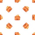 Bread toaster pattern seamless vector