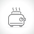 Bread toaster thin line icon