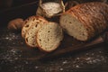 Bread, traditional sourdough loaf bread Royalty Free Stock Photo