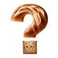 Bread typography text design question mark