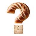 Bread typography text design question mark