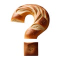 Bread typography text design question mark