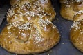 bread used in offerings,Pan de Muerto Mexico, Mexican sweet Bread during Day of the Dead festivities Royalty Free Stock Photo