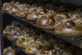 bread used in offerings,Pan de Muerto Mexico, Mexican sweet Bread during Day of the Dead festivities Royalty Free Stock Photo