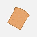 Bread vector icon. Loaf is cut into pieces. Royalty Free Stock Photo