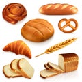 Bread vector icons Royalty Free Stock Photo