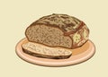 Bread. Vector illustration Royalty Free Stock Photo