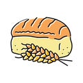 bread wheat ears color icon vector illustration Royalty Free Stock Photo