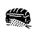bread wheat ears glyph icon vector illustration Royalty Free Stock Photo
