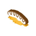 bread wheat ears isometric icon vector illustration Royalty Free Stock Photo