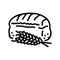 bread wheat ears line icon vector illustration Royalty Free Stock Photo