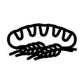 bread wheat ears line icon vector illustration Royalty Free Stock Photo