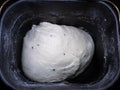 Bread white dough in breadmaker machine dispenser