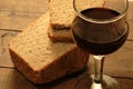 Bread And Wine Royalty Free Stock Photo