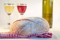 Bread and wine Royalty Free Stock Photo