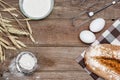 The bread on an wooden background