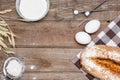 The bread on an wooden background