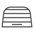 Breadbasket line icon. Bread-plate vector illustration isolated on white. Breadbin outline style design, designed for