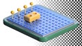 Breadboard electronic prototyping platform circuit design testing electronics component png transparent image Generative AI