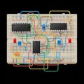 Is used for testing and building prototype circuits before finalizing Royalty Free Stock Photo