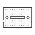 breadboard prototyping electronics line icon vector illustration