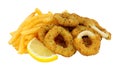 Breadcrumb Covered Calamari And French Fries