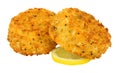 Breadcrumb covered salmon fish cakes