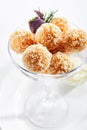 Breaded Cheese Balls with Mozzarella, Cottage Cheese and Tartar Sauce