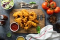 Breaded chicken tenders with ketchup Royalty Free Stock Photo