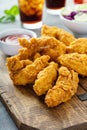 Breaded chicken tenders with ketchup Royalty Free Stock Photo