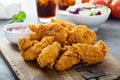 Breaded chicken tenders with ketchup Royalty Free Stock Photo