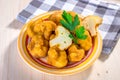 Breaded fried cauliflower