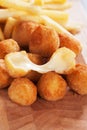 Breaded mozzarella cheese