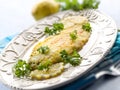 Breaded sole fish Royalty Free Stock Photo