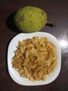 Breadfruit chips   crunchy tasty healthy Royalty Free Stock Photo