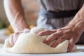 Breadmaking recipe food prepare hands knead dough Royalty Free Stock Photo